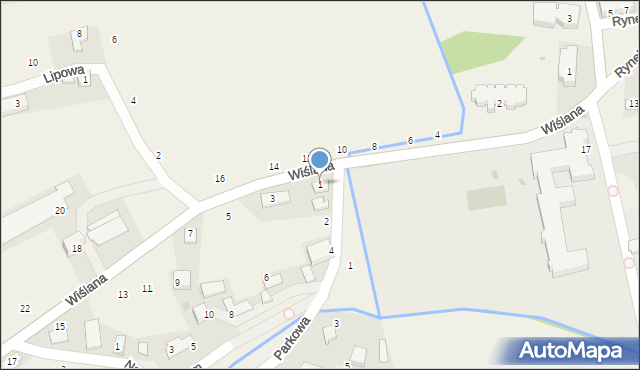 Czernichów, Wiślana, 1, mapa Czernichów