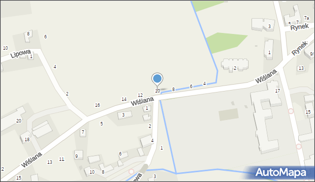 Czernichów, Wiślana, 10, mapa Czernichów