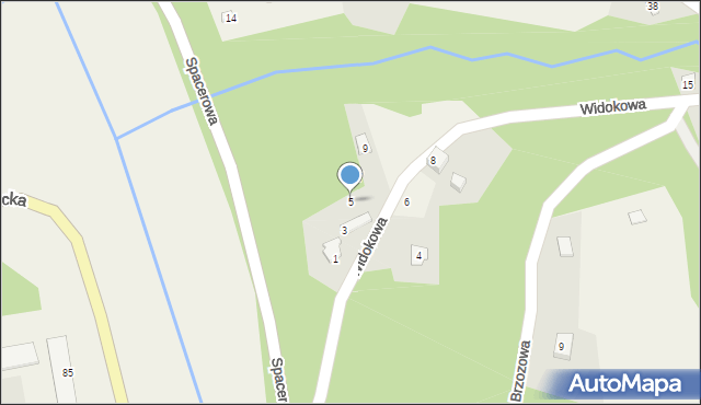 Czernichów, Widokowa, 5, mapa Czernichów