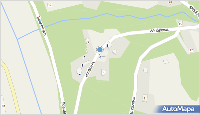 Czernichów, Widokowa, 6, mapa Czernichów