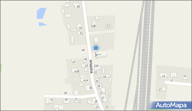 Czerniewice, Wiejska, 26, mapa Czerniewice