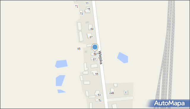 Czerniewice, Wiejska, 59, mapa Czerniewice