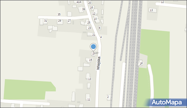 Czerniewice, Wiejska, 17, mapa Czerniewice