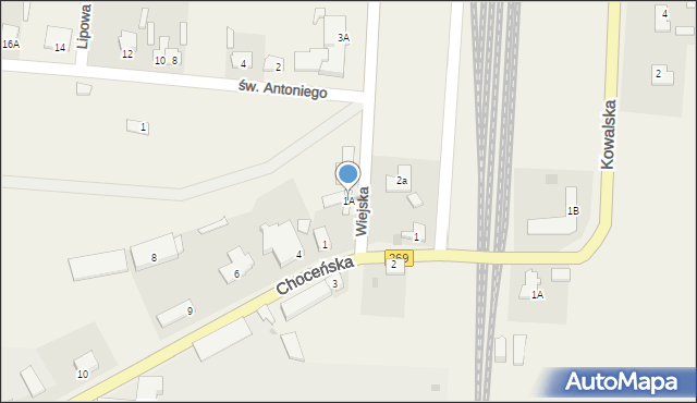 Czerniewice, Wiejska, 1A, mapa Czerniewice