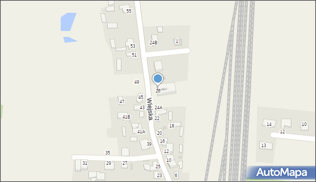 Czerniewice, Wiejska, 26, mapa Czerniewice