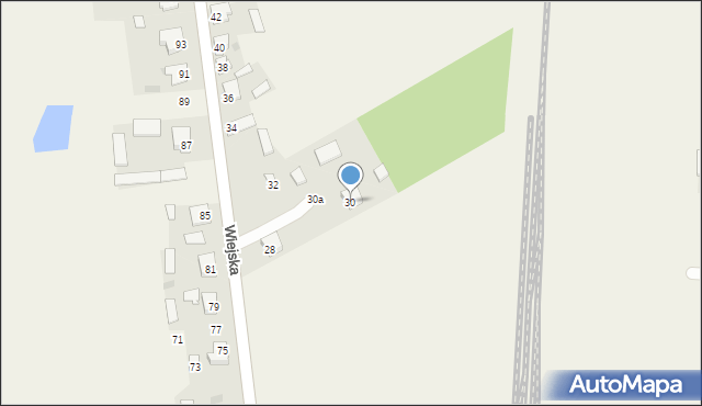 Czerniewice, Wiejska, 30, mapa Czerniewice