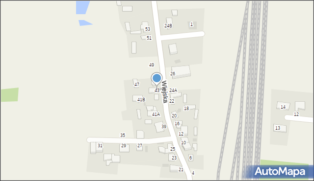 Czerniewice, Wiejska, 43, mapa Czerniewice