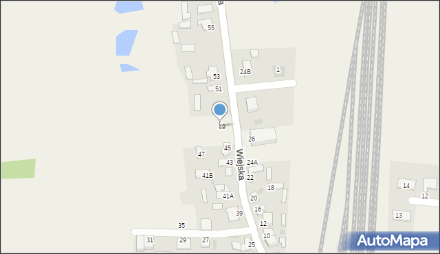 Czerniewice, Wiejska, 49, mapa Czerniewice