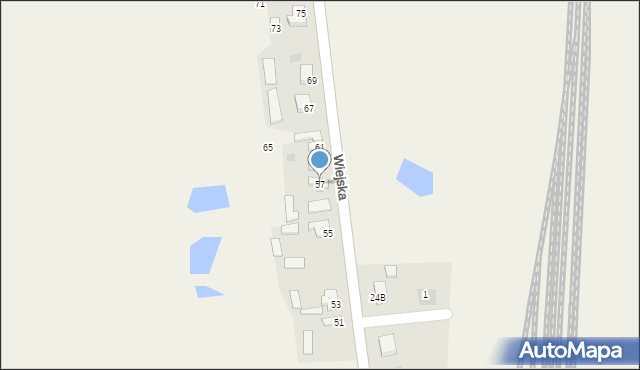 Czerniewice, Wiejska, 57, mapa Czerniewice