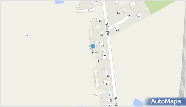 Czerniewice, Wiejska, 71, mapa Czerniewice