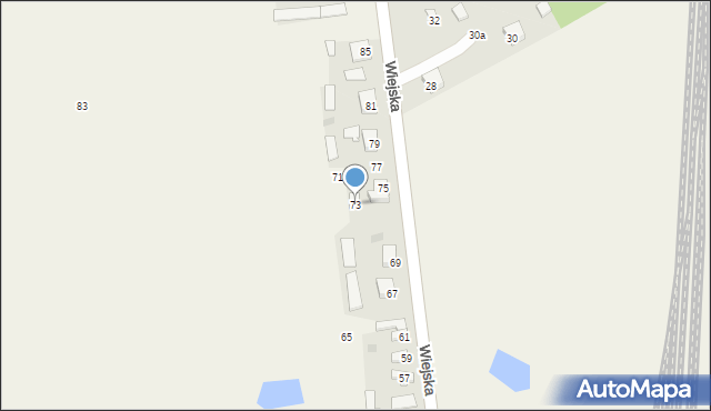 Czerniewice, Wiejska, 73, mapa Czerniewice