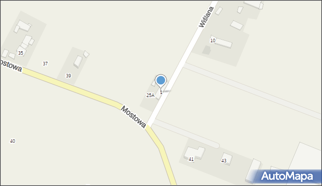 Czersk, Wiślana, 1, mapa Czersk