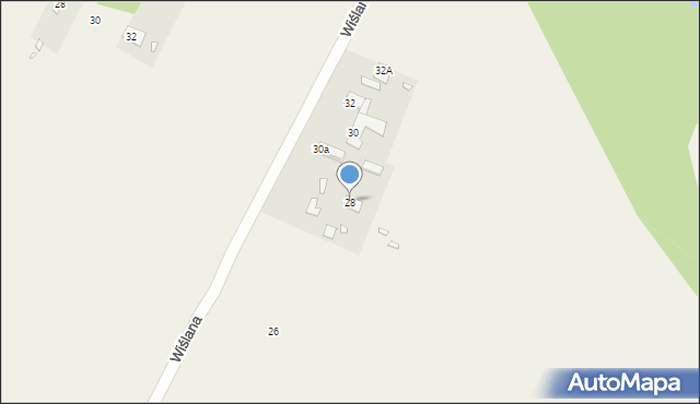 Czersk, Wiślana, 28, mapa Czersk