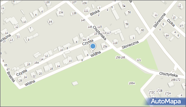 Częstochowa, Widna, 4, mapa Częstochowy