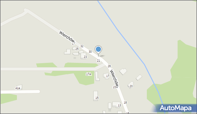 Częstochowa, Wierchów, 28, mapa Częstochowy