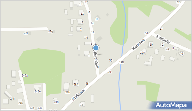 Częstochowa, Wierchów, 4, mapa Częstochowy