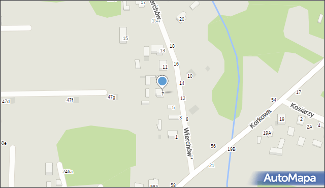 Częstochowa, Wierchów, 7, mapa Częstochowy