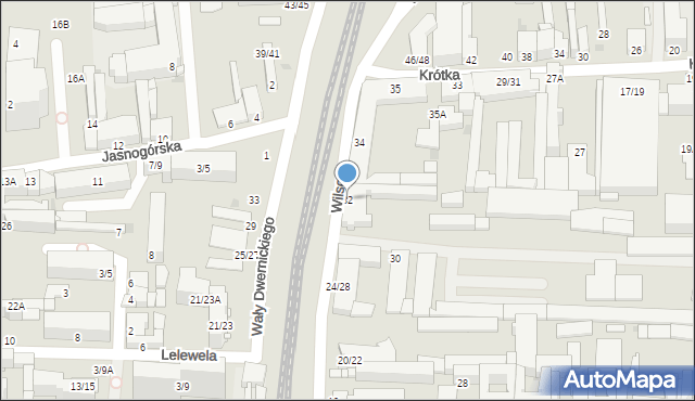 Częstochowa, Wilsona Tomasza, 32, mapa Częstochowy