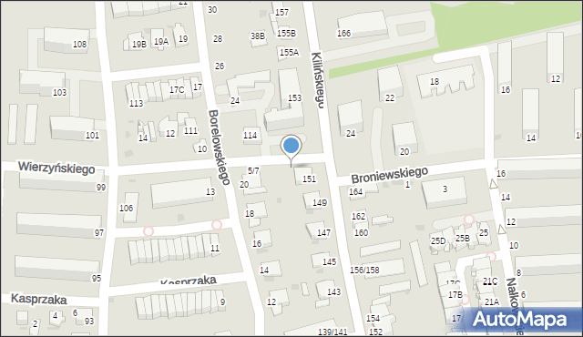 Częstochowa, Wierzyńskiego Kazimierza, 1/3, mapa Częstochowy