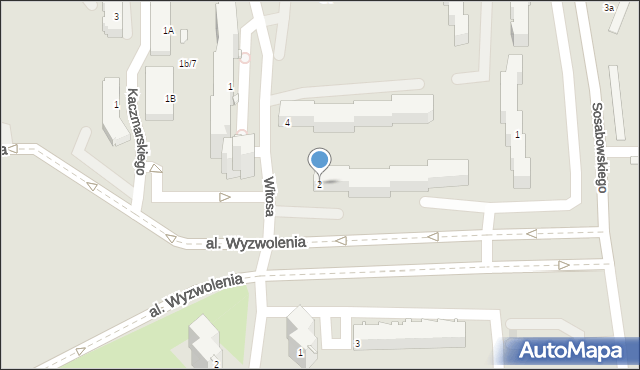 Częstochowa, Witosa Wincentego, 2, mapa Częstochowy