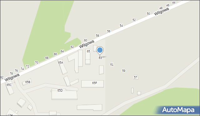 Częstochowa, Wilgowa, 63, mapa Częstochowy