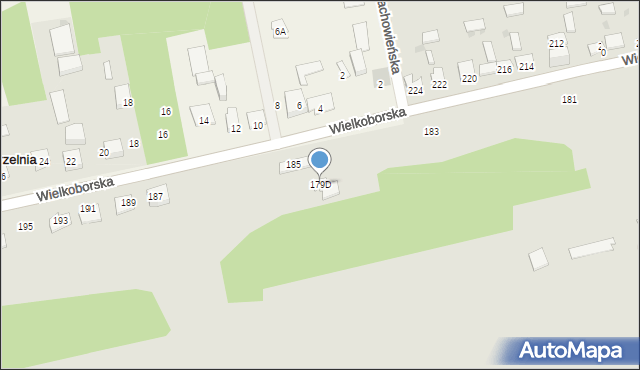 Częstochowa, Wielkoborska, 179D, mapa Częstochowy
