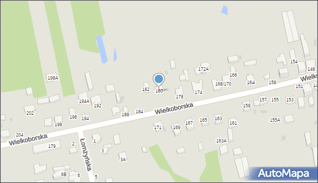 Częstochowa, Wielkoborska, 180, mapa Częstochowy