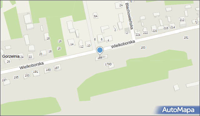 Częstochowa, Wielkoborska, 185, mapa Częstochowy