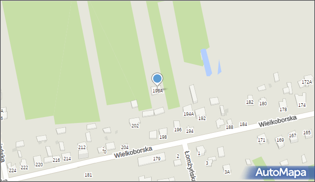 Częstochowa, Wielkoborska, 198A, mapa Częstochowy