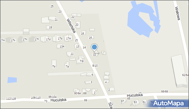 Częstochowa, Wileńska, 12, mapa Częstochowy