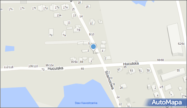 Częstochowa, Wileńska, 1a, mapa Częstochowy