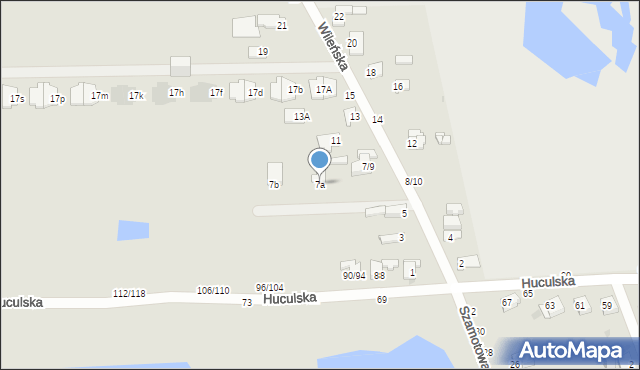 Częstochowa, Wileńska, 7a, mapa Częstochowy