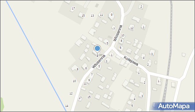 Czostków, Wiosenna, 4, mapa Czostków