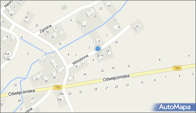 Czułówek, Wiosenna, 6, mapa Czułówek