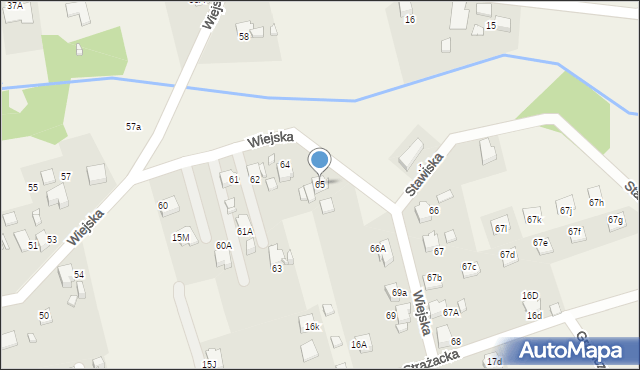 Czyżowice, Wiejska, 65, mapa Czyżowice