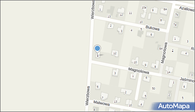 Dąbcze, Wierzbowa, 4, mapa Dąbcze