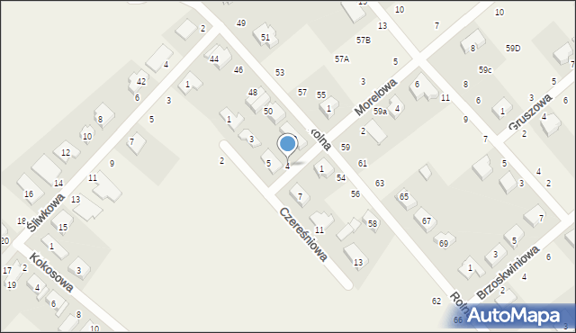 Dąbrowa, Wiśniowa, 4, mapa Dąbrowa