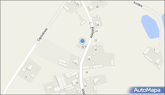 Dąbrowa, Wiejska, 23, mapa Dąbrowa