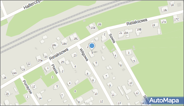 Dąbrowa Górnicza, Wilgowa, 3, mapa Dąbrowa Górnicza