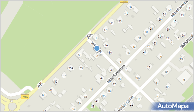 Dąbrowa Górnicza, Willowa, 2, mapa Dąbrowa Górnicza