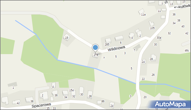 Dąbrowa Szlachecka, Wiklinowa, 9, mapa Dąbrowa Szlachecka