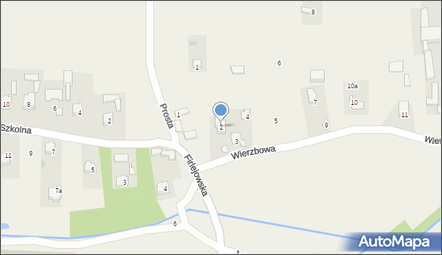 Dąbrowica, Wierzbowa, 2, mapa Dąbrowica