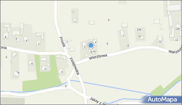 Dąbrowica, Wierzbowa, 3, mapa Dąbrowica