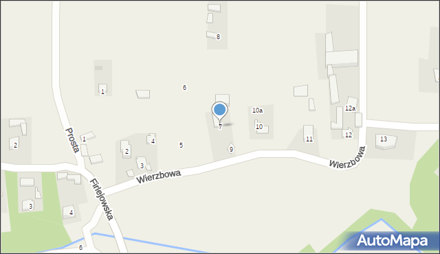 Dąbrowica, Wierzbowa, 7, mapa Dąbrowica