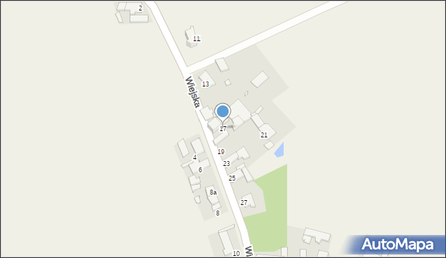 Dąbrowice, Wiejska, 17, mapa Dąbrowice