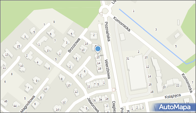 Dąbrówka, Wierzbowa, 10, mapa Dąbrówka