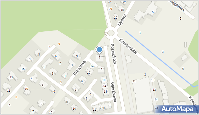 Dąbrówka, Wierzbowa, 2, mapa Dąbrówka
