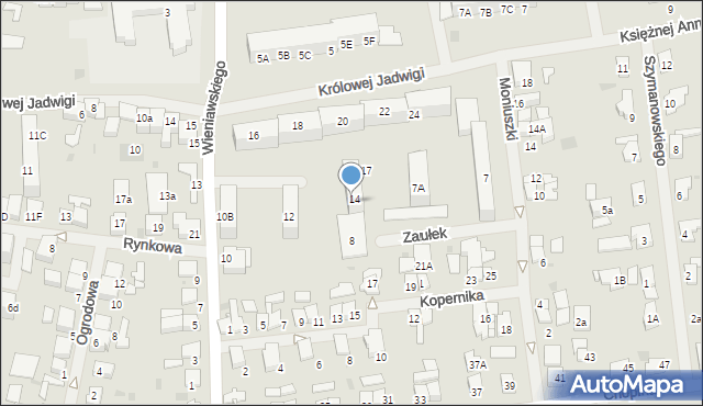 Darłowo, Wieniawskiego Henryka, 10a, mapa Darłowo
