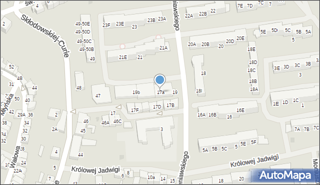 Darłowo, Wieniawskiego Henryka, 17a, mapa Darłowo