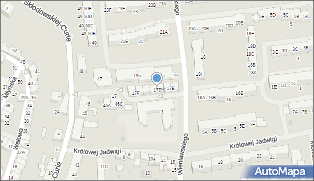 Darłowo, Wieniawskiego Henryka, 17D, mapa Darłowo